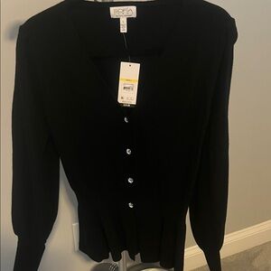 Sofia by Sofia Vergara Black Cardigan Sweater